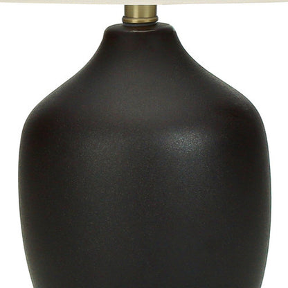 Black Urn Table Lamp w/ Shade