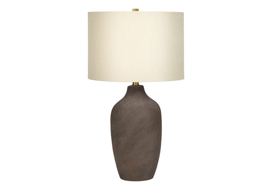 Gray Urn Table Lamp w/ Shade