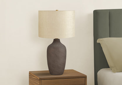Gray Urn Table Lamp w/ Shade