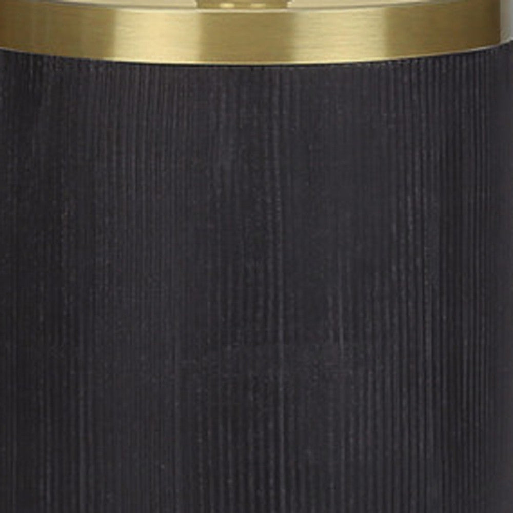 Black & Gold Concrete Table Lamp w/ Shade