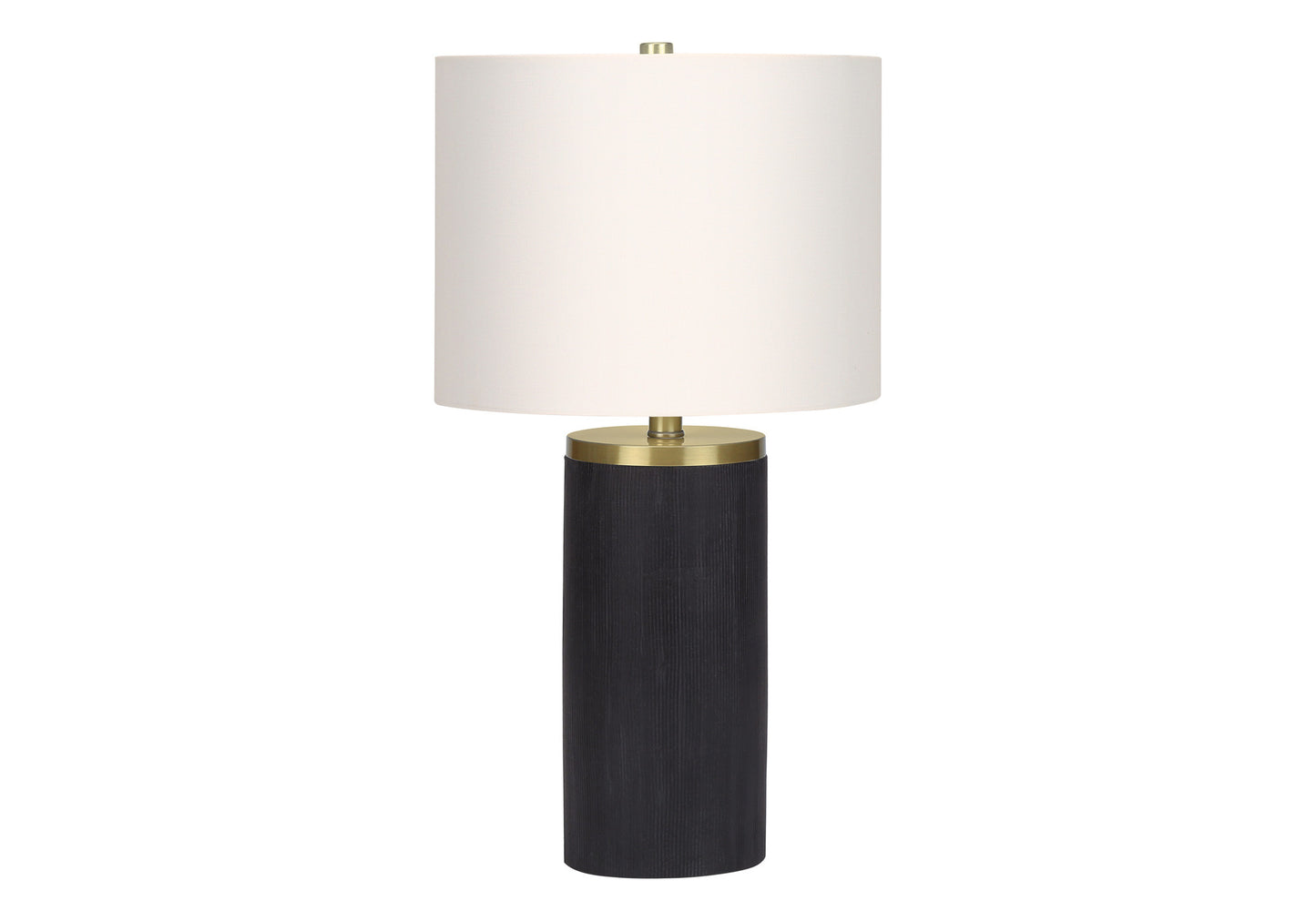 Black & Gold Concrete Table Lamp w/ Shade