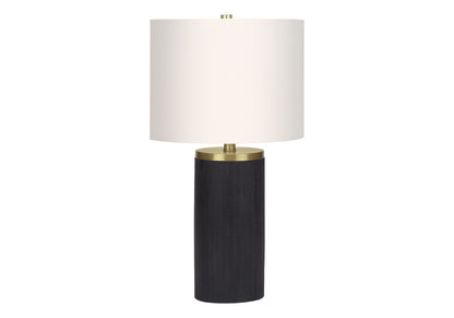 Black & Gold Concrete Table Lamp w/ Shade