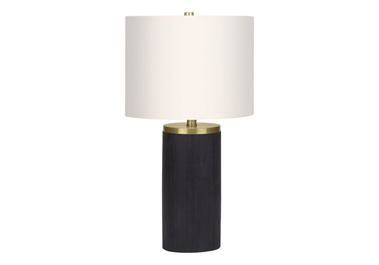 Black & Gold Concrete Table Lamp w/ Shade
