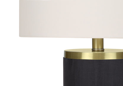 Black & Gold Concrete Table Lamp w/ Shade