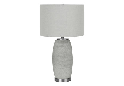 Gray & Silver Table Lamp w/ Shade