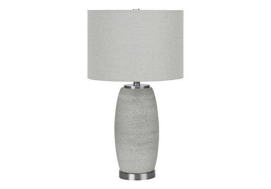 Gray & Silver Table Lamp w/ Shade