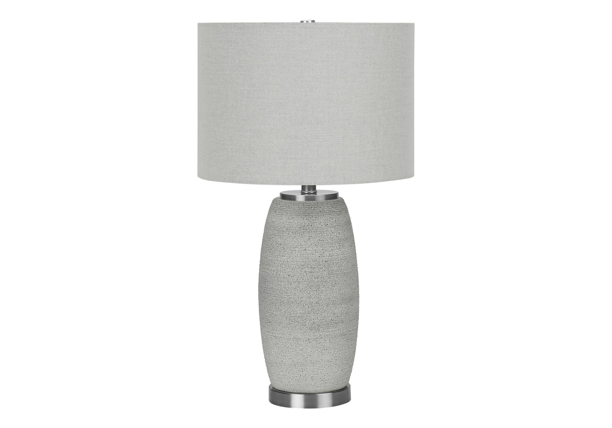 Gray & Silver Table Lamp w/ Shade