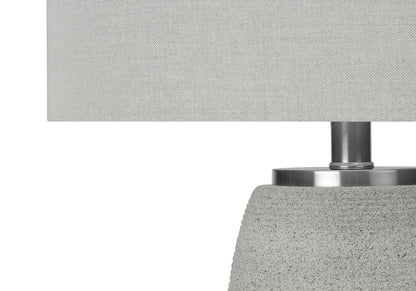 Gray & Silver Table Lamp w/ Shade