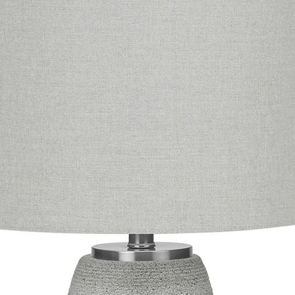 Gray & Silver Table Lamp w/ Shade