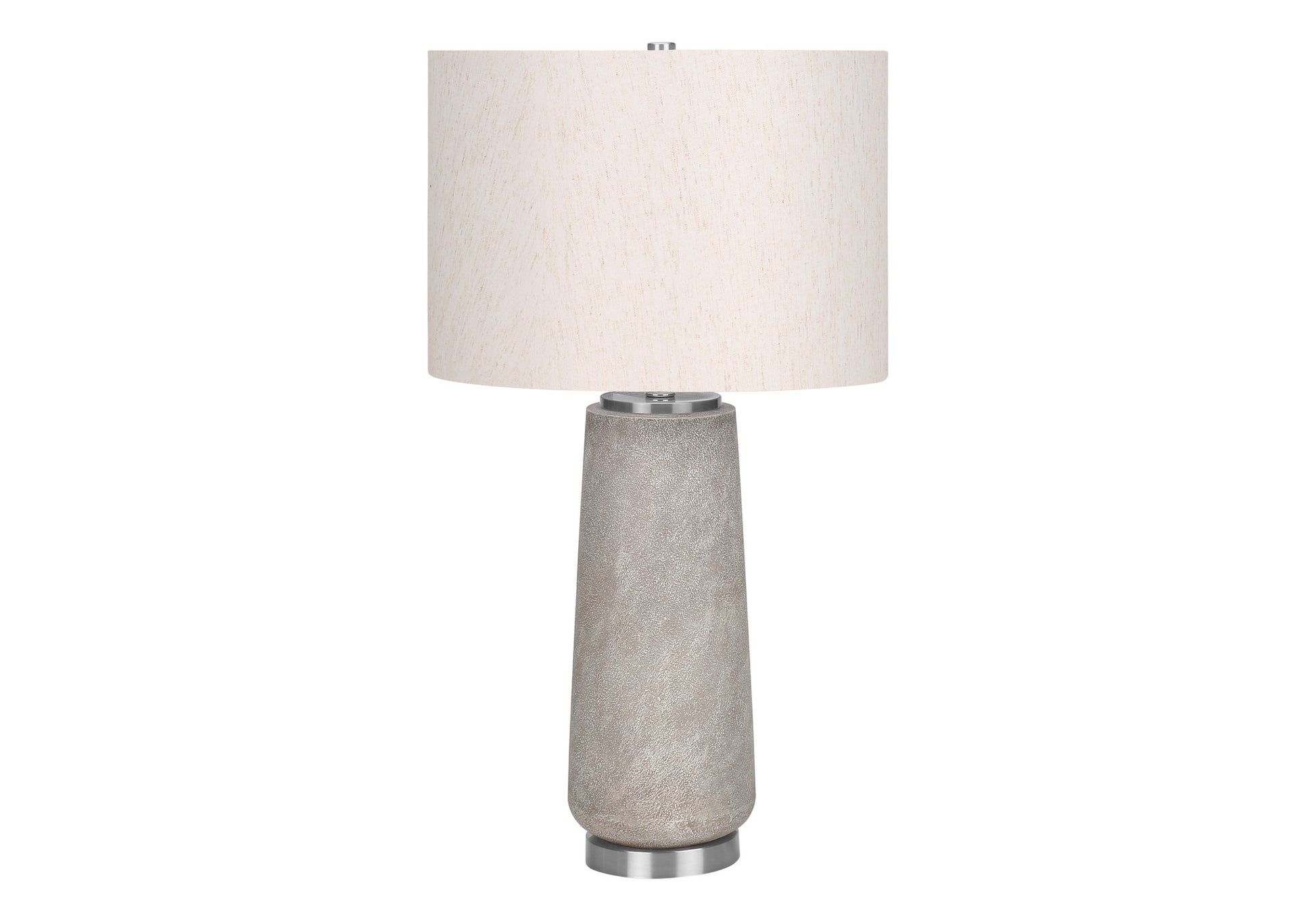 Gray & Silver Table Lamp w/ Shade
