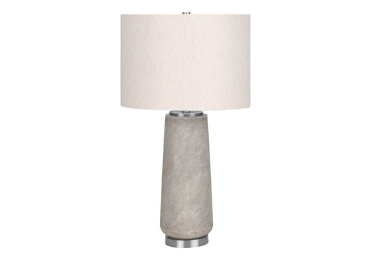 Gray & Silver Table Lamp w/ Shade
