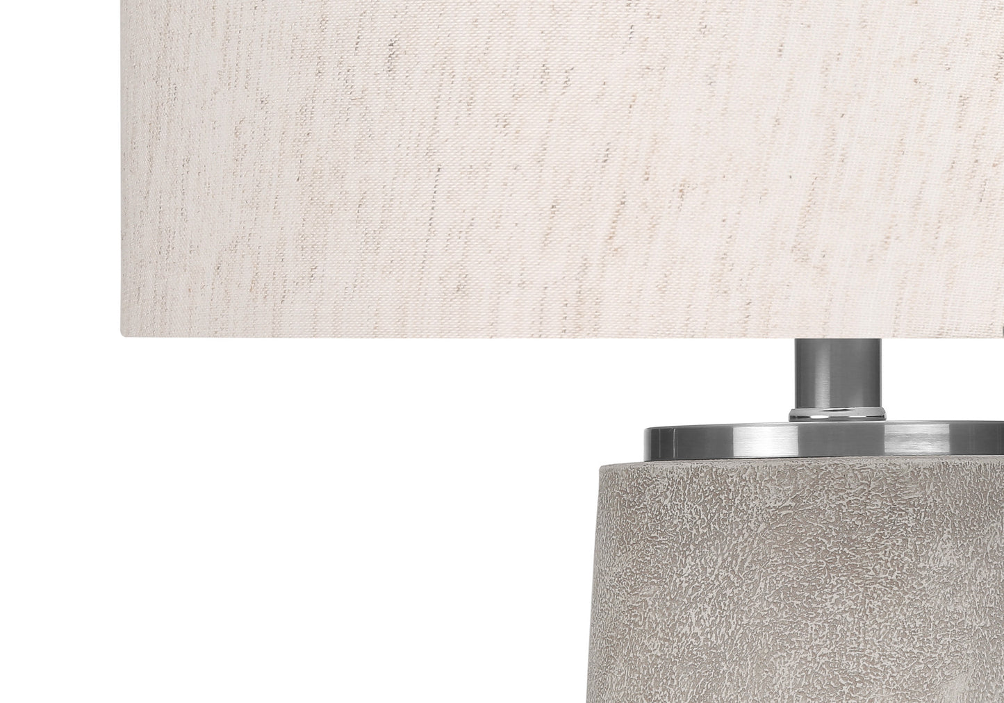 Gray & Silver Table Lamp w/ Shade