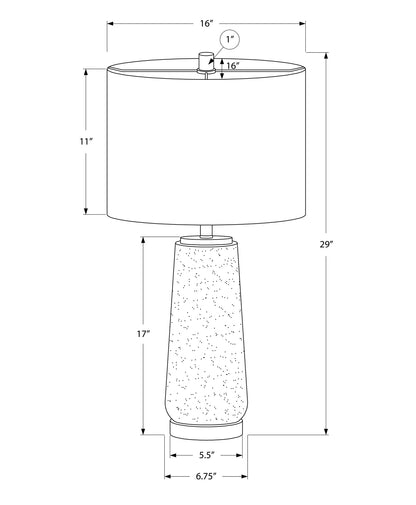 Gray & Silver Table Lamp w/ Shade