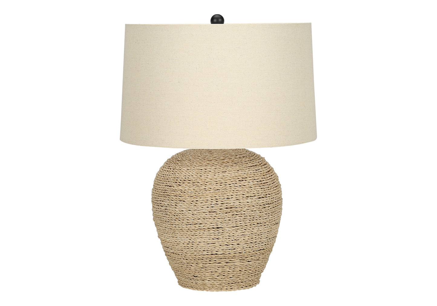 Beige Rattan Table Lamp w/ Shade