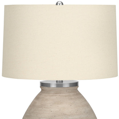 Cream Concrete Table Lamp w/ Shade