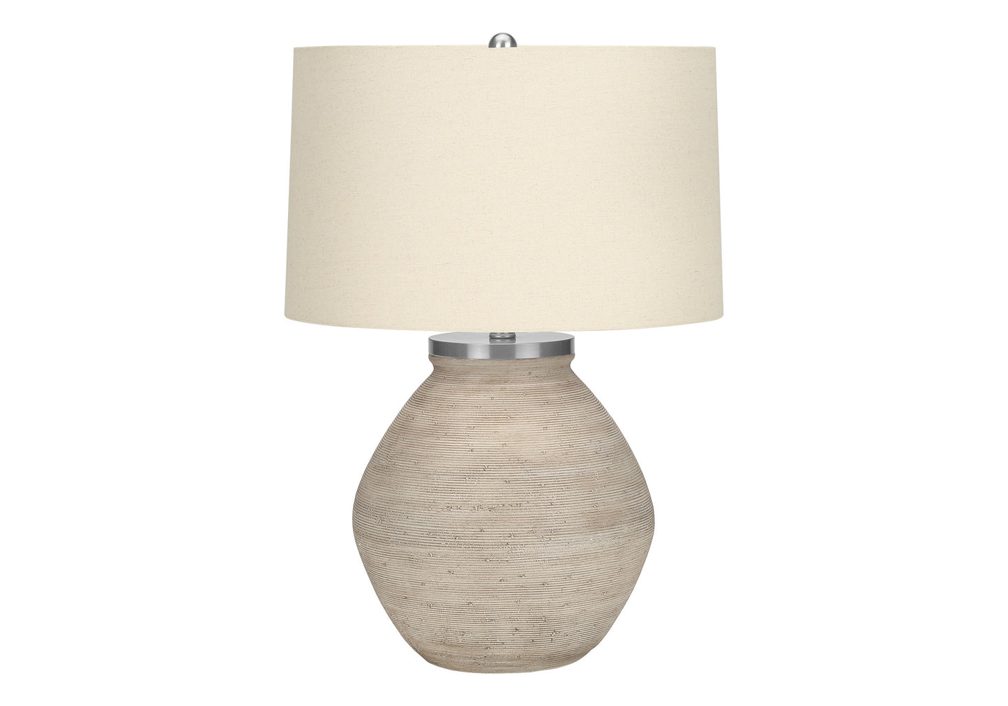 Cream Concrete Table Lamp w/ Shade