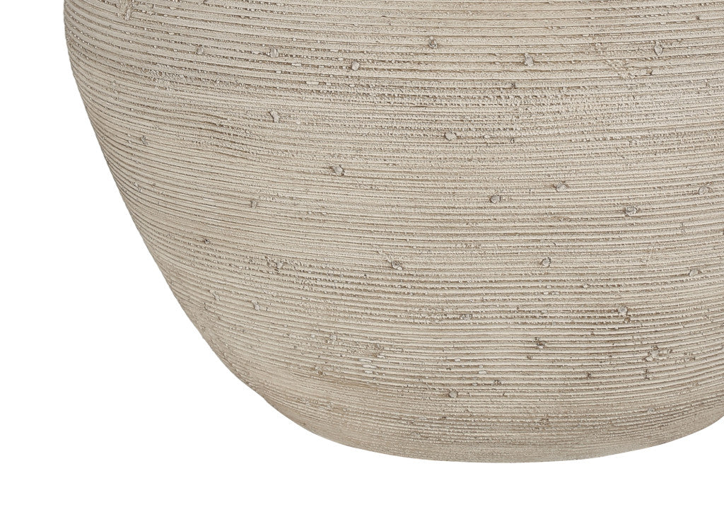 Cream Concrete Table Lamp w/ Shade