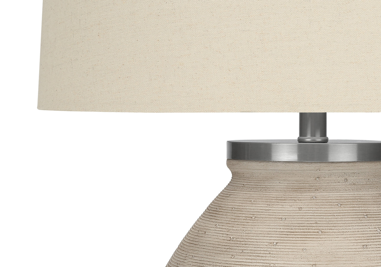 Cream Concrete Table Lamp w/ Shade