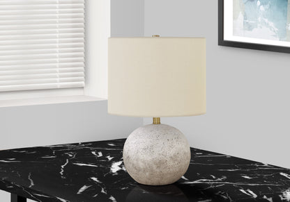 Gray Concrete Table Lamp w/ Shade