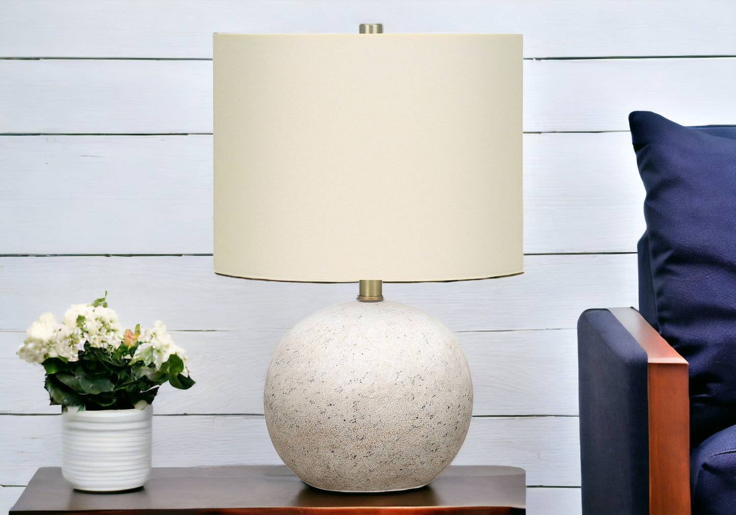 Gray Concrete Table Lamp w/ Shade