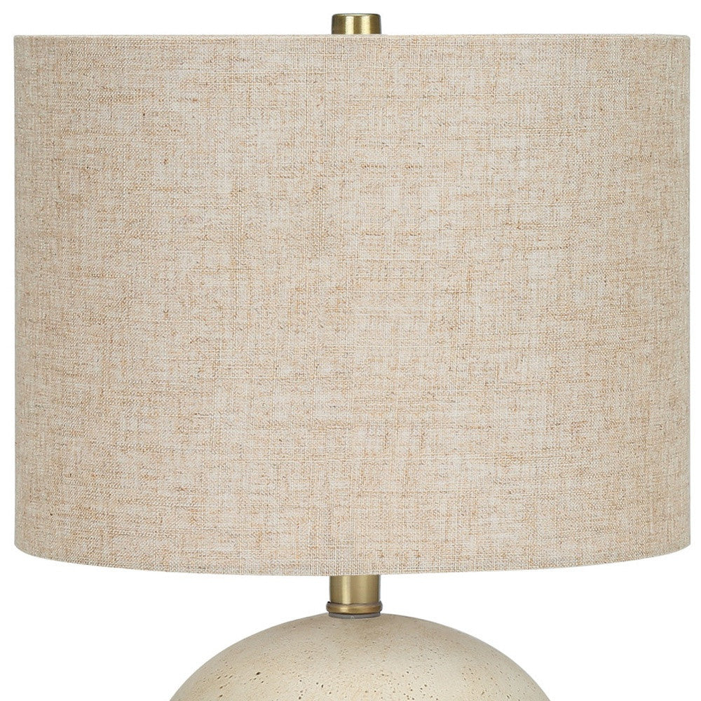 Beige Concrete Table Lamp w/ Shade