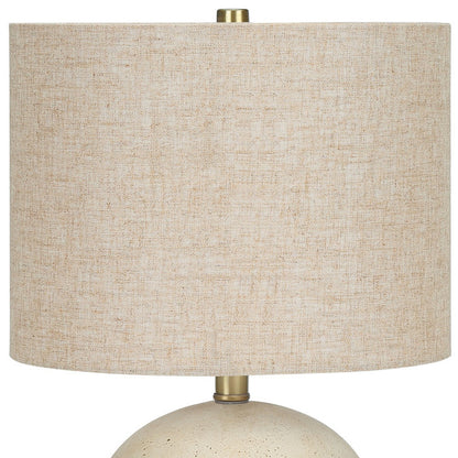 Beige Concrete Table Lamp w/ Shade