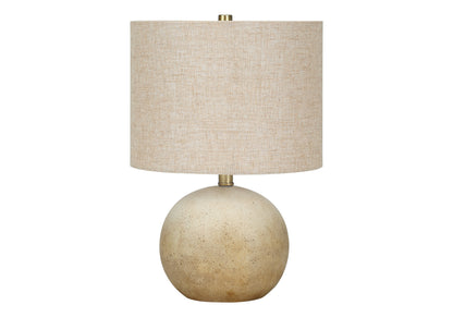 Beige Concrete Table Lamp w/ Shade