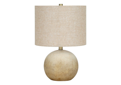 Beige Concrete Table Lamp w/ Shade