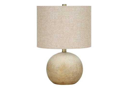 Beige Concrete Table Lamp w/ Shade