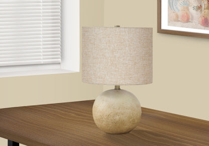 Beige Concrete Table Lamp w/ Shade