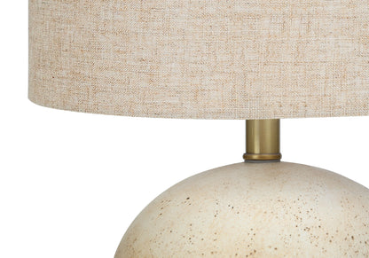 Beige Concrete Table Lamp w/ Shade