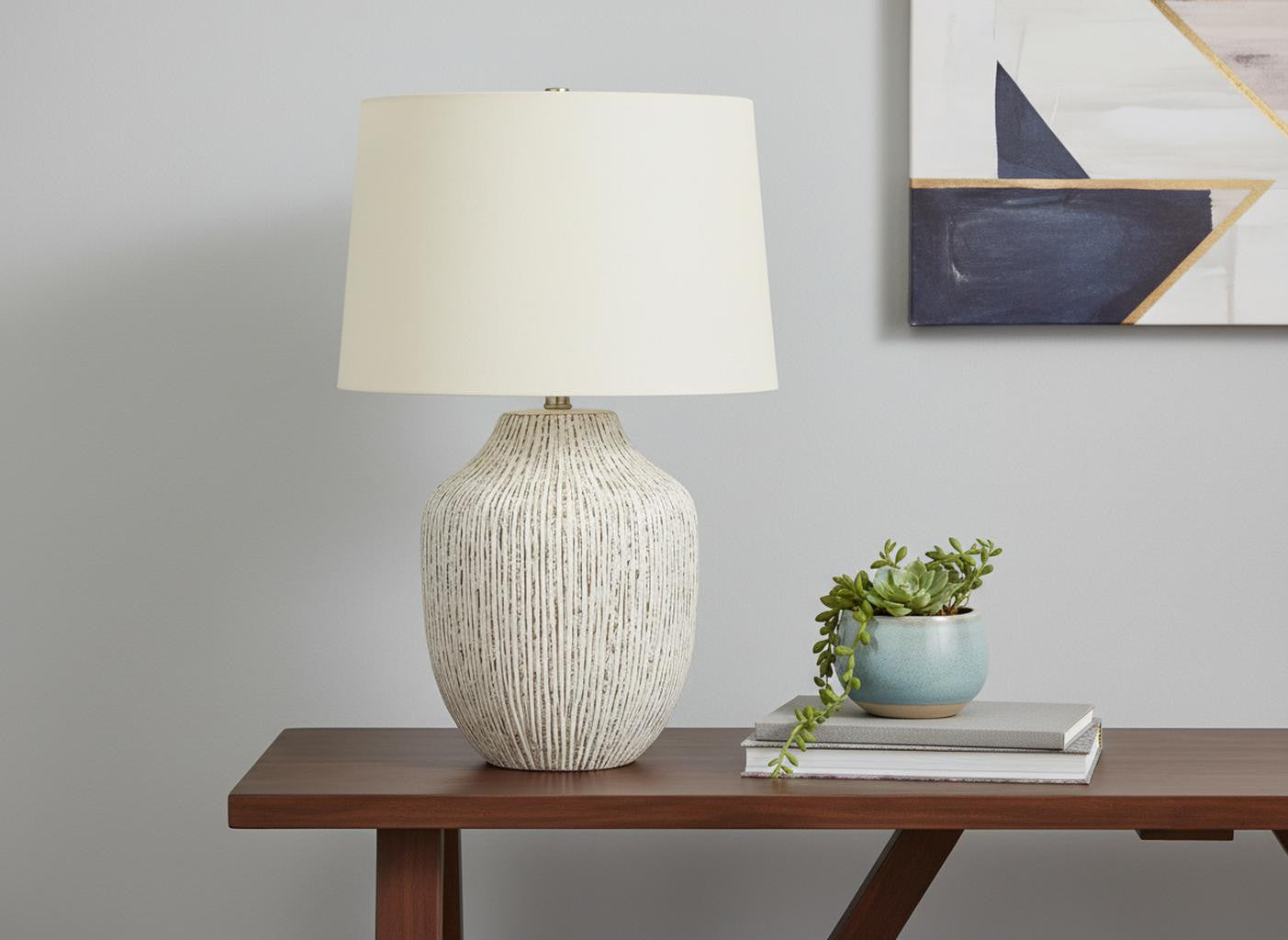 Cream Table Lamp w/ Shade