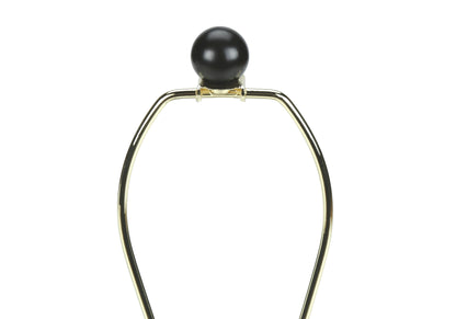 Black Table Lamp w/ Ivory Shade