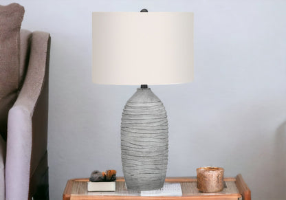 Gray Table Lamp w/ Shade