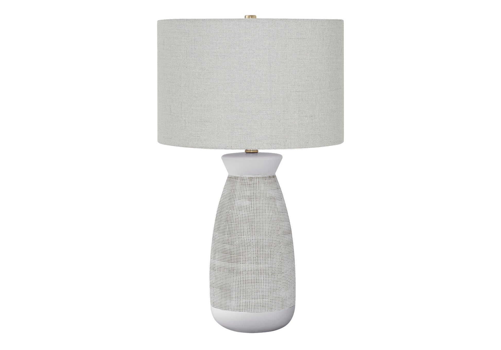 Gray & White Table Lamp w/ Shade