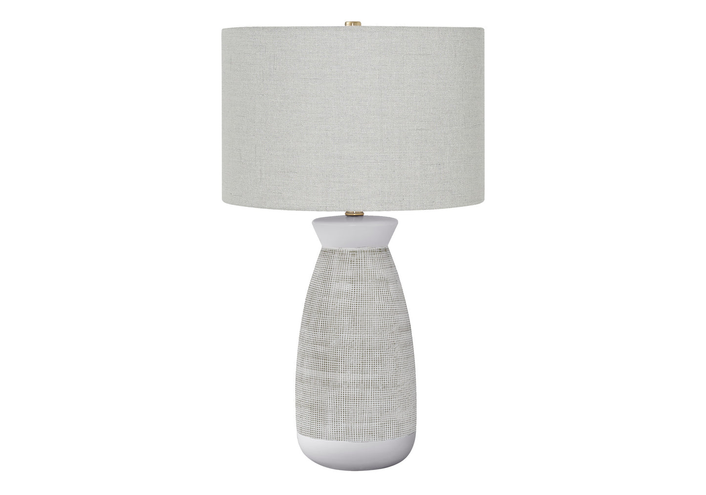 Gray & White Table Lamp w/ Shade
