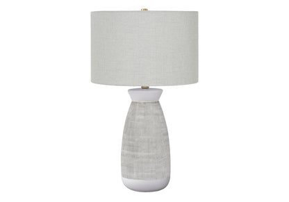 Gray & White Table Lamp w/ Shade