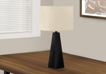 Black Geometric Table Lamp w/ Shade