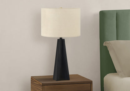 Black Geometric Table Lamp w/ Shade
