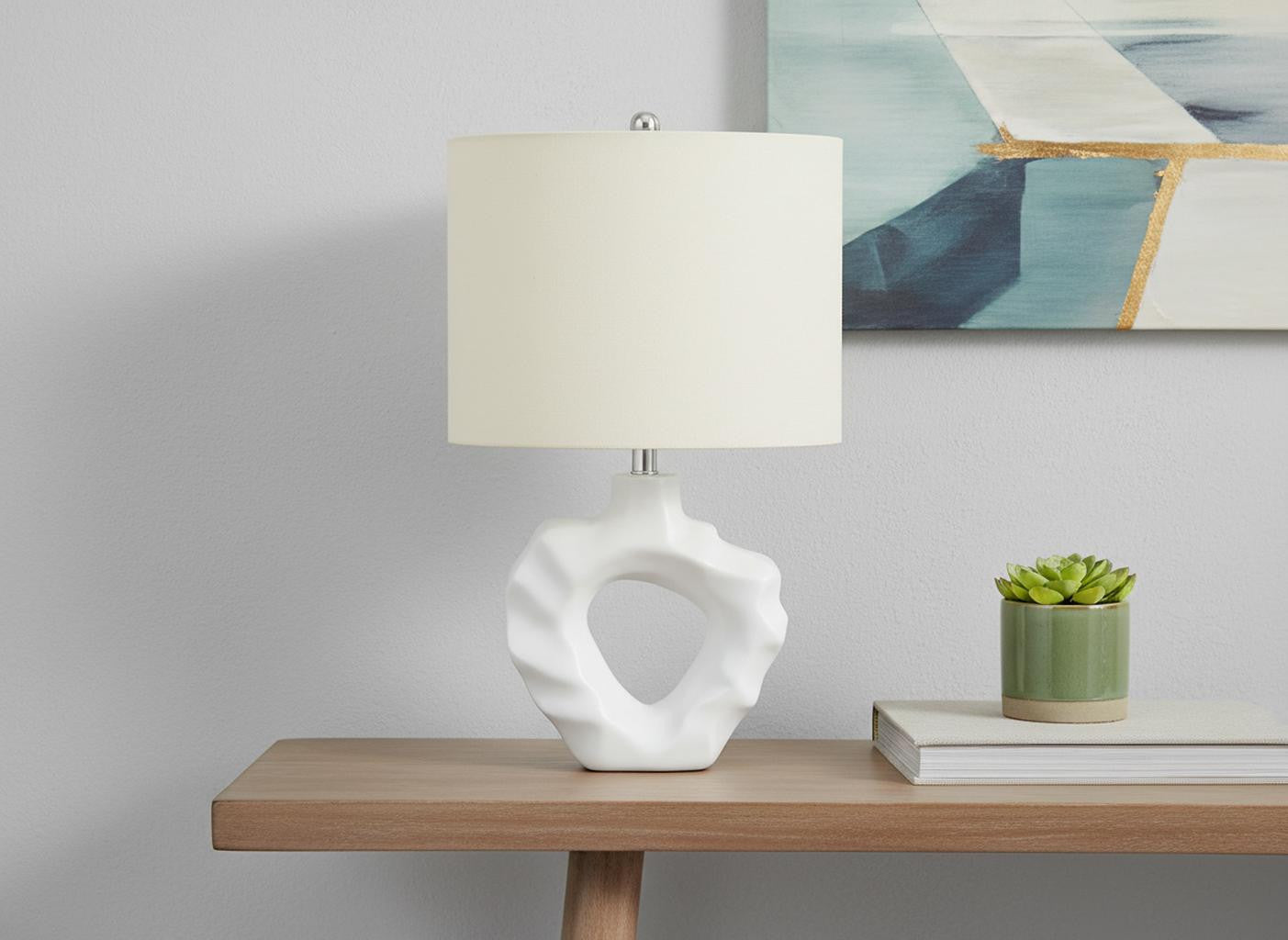 Cream Table Lamp w/ Shade