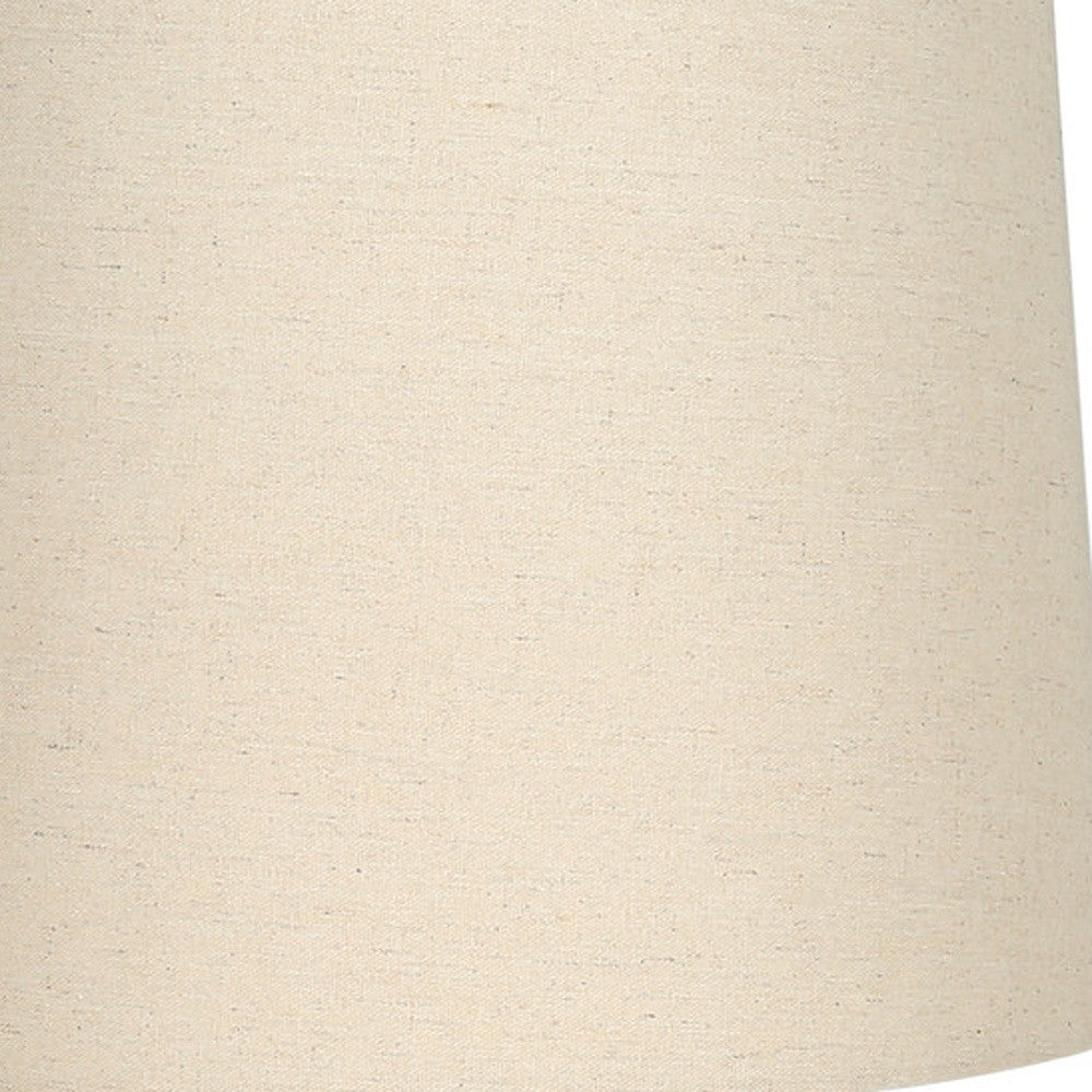 Cream Geometric Table Lamp w/ Shade