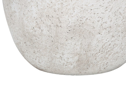 Cream Concrete Urn Table Lamp w/ Shade