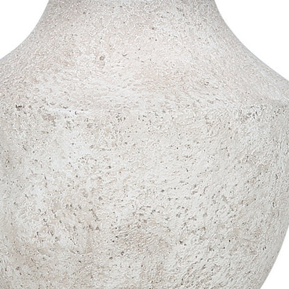 Cream Concrete Urn Table Lamp w/ Shade