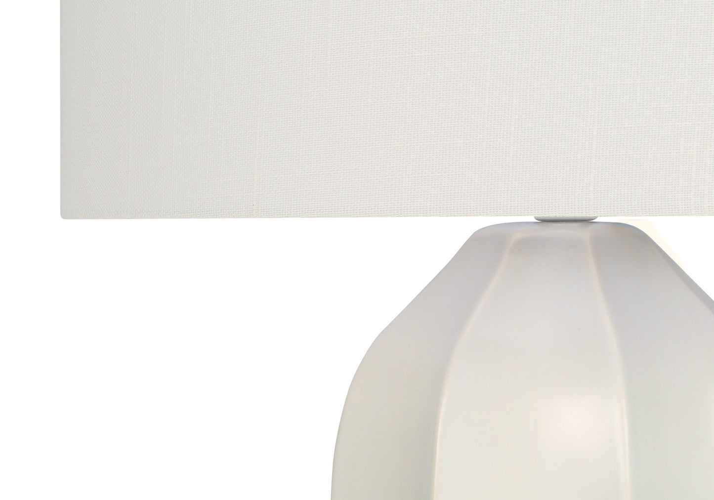 Cream Geometric Table Lamp w/ Shade