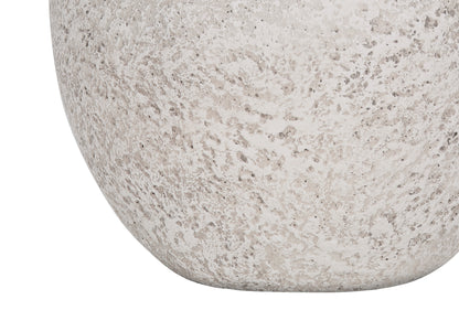 Cream Concrete Urn Table Lamp w/ Shade