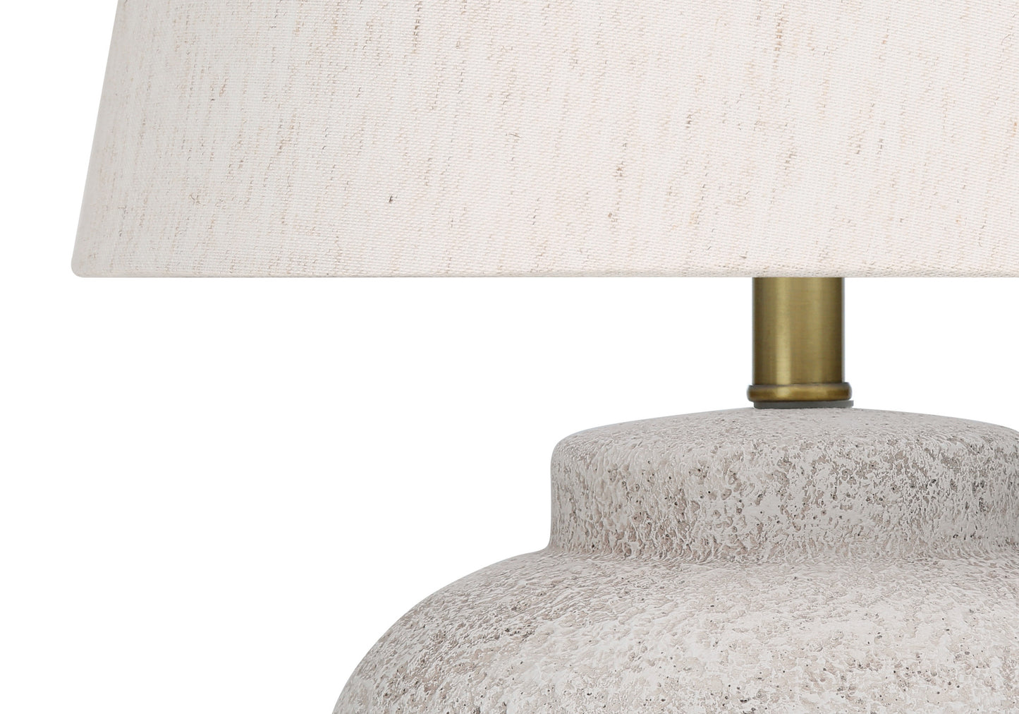 Cream Concrete Urn Table Lamp w/ Shade