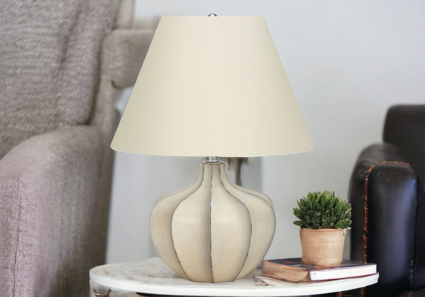 Cream Table Lamp w/ Shade