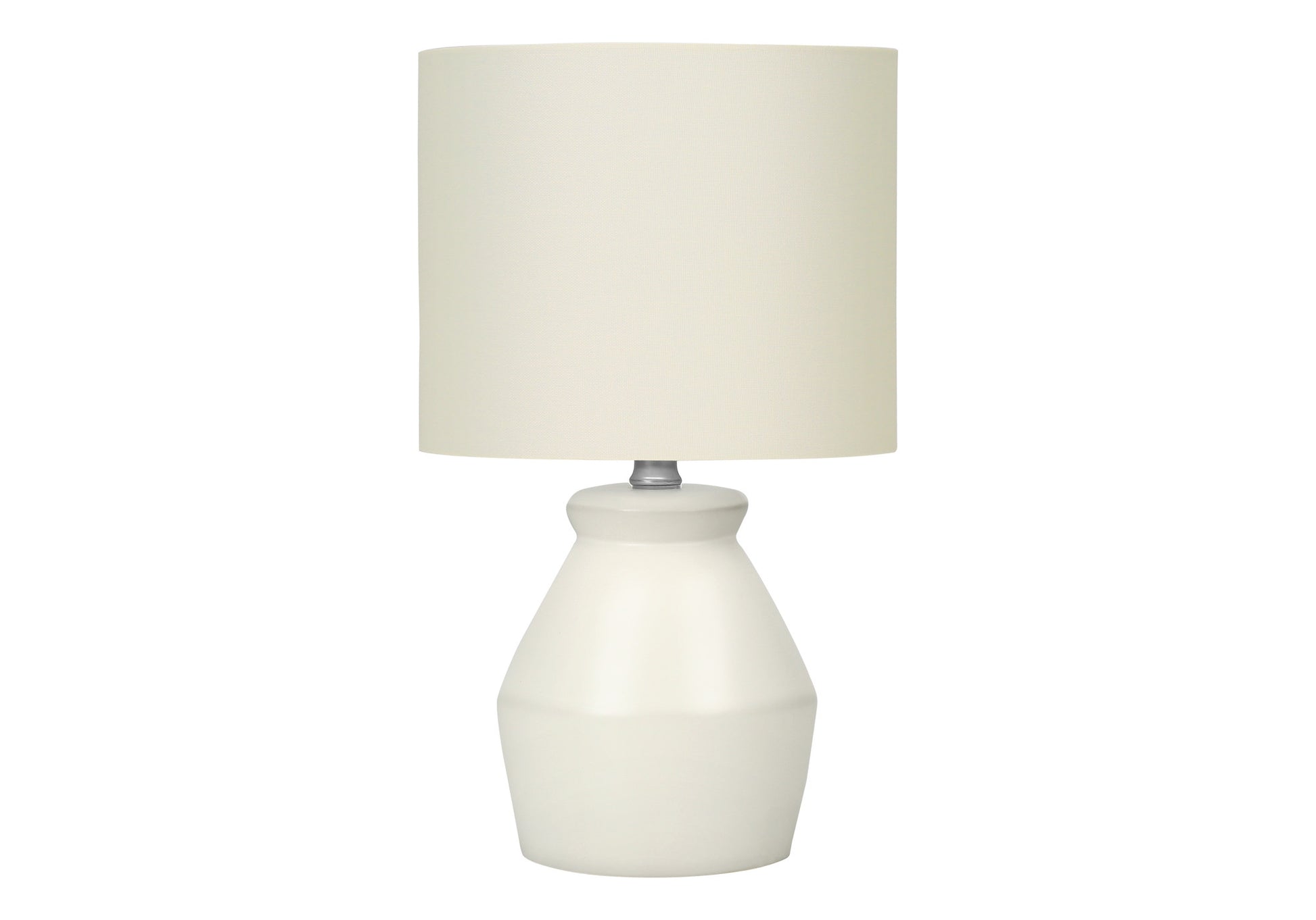 Cream Geometric Table Lamp w/ Shade