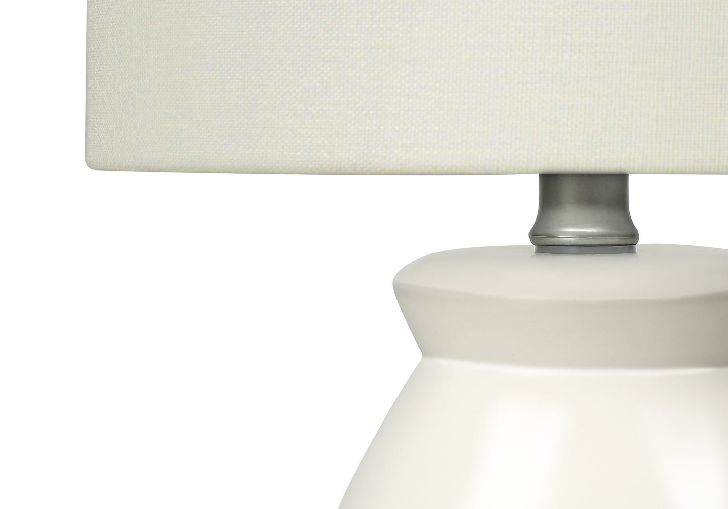 Cream Geometric Table Lamp w/ Shade