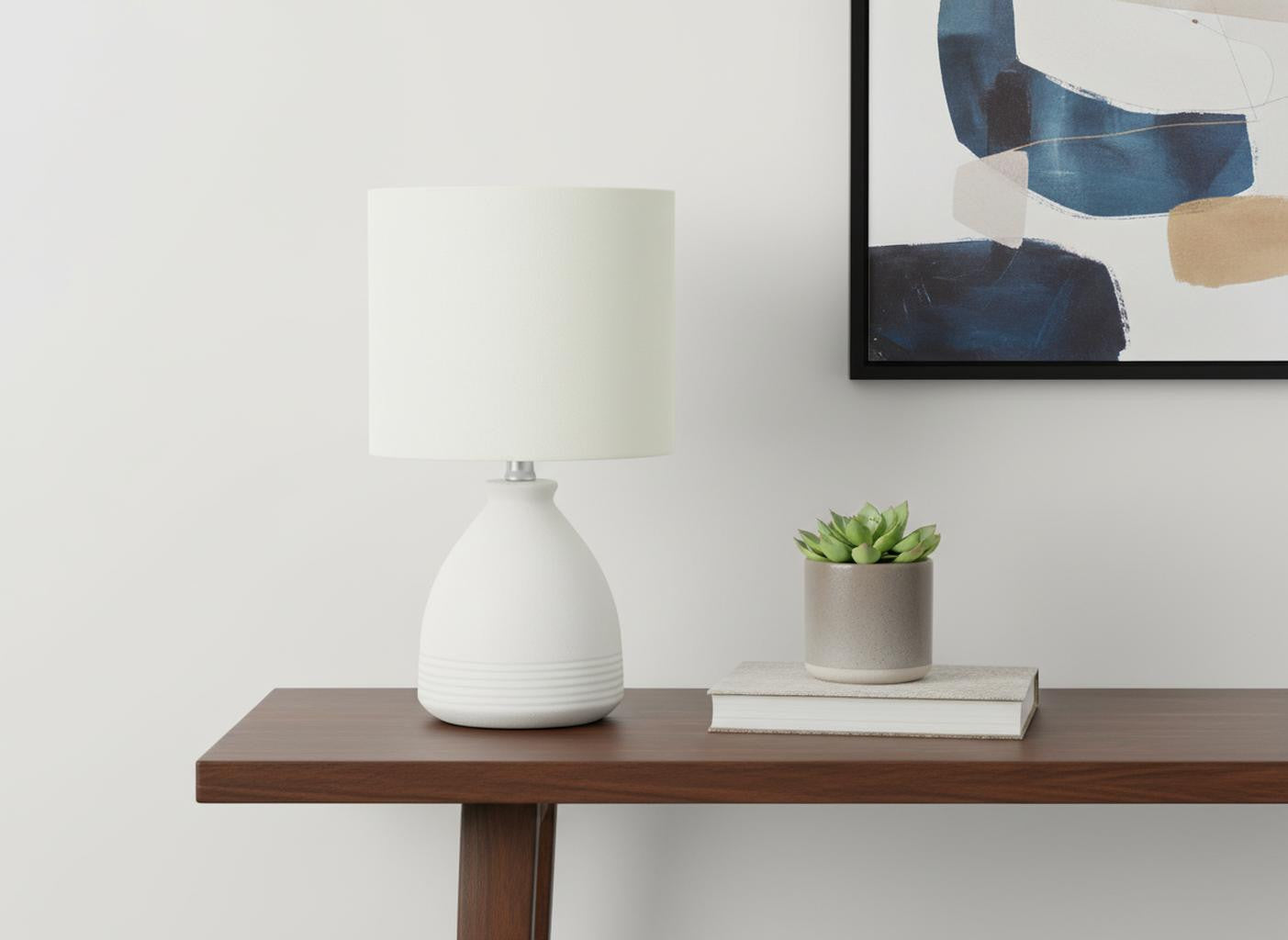 Cream Table Lamp w/ Shade